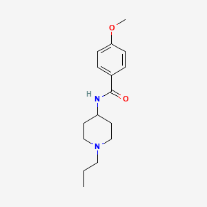 molecular formula C16H24N2O2 B5739627 4-methoxy-N-(1-propyl-4-piperidinyl)benzamide 