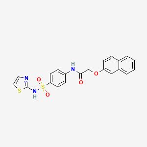 molecular formula C21H17N3O4S2 B5739652 2-(2-naphthyloxy)-N-{4-[(1,3-thiazol-2-ylamino)sulfonyl]phenyl}acetamide 