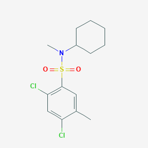 molecular formula C14H19Cl2NO2S B5739669 2,4-dichloro-N-cyclohexyl-N,5-dimethylbenzenesulfonamide 