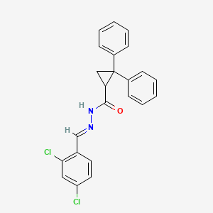 molecular formula C23H18Cl2N2O B5739682 N'-(2,4-dichlorobenzylidene)-2,2-diphenylcyclopropanecarbohydrazide 