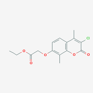 molecular formula C15H15ClO5 B5739688 ethyl [(3-chloro-4,8-dimethyl-2-oxo-2H-chromen-7-yl)oxy]acetate 
