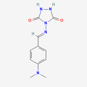 molecular formula C11H13N5O2 B5739699 4-{[4-(dimethylamino)benzylidene]amino}-4H-1,2,4-triazole-3,5-diol 