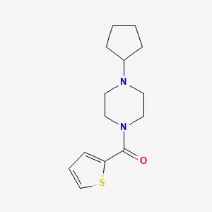 molecular formula C14H20N2OS B5739700 1-cyclopentyl-4-(2-thienylcarbonyl)piperazine CAS No. 6039-31-2
