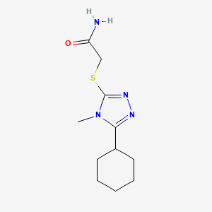 molecular formula C11H18N4OS B5739714 2-[(5-cyclohexyl-4-methyl-4H-1,2,4-triazol-3-yl)thio]acetamide 