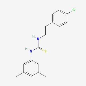 molecular formula C17H19ClN2S B5739731 N-[2-(4-chlorophenyl)ethyl]-N'-(3,5-dimethylphenyl)thiourea 