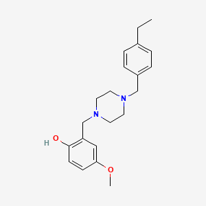 molecular formula C21H28N2O2 B5739746 2-{[4-(4-ethylbenzyl)-1-piperazinyl]methyl}-4-methoxyphenol CAS No. 6116-61-6