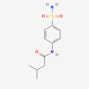molecular formula C11H16N2O3S B5739752 N-[4-(aminosulfonyl)phenyl]-3-methylbutanamide 