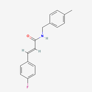 molecular formula C17H16FNO B5739763 3-(4-fluorophenyl)-N-(4-methylbenzyl)acrylamide 