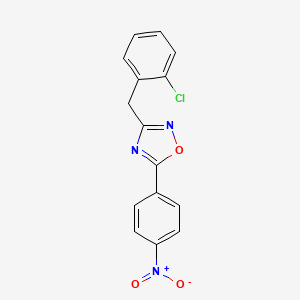 molecular formula C15H10ClN3O3 B5739779 3-(2-chlorobenzyl)-5-(4-nitrophenyl)-1,2,4-oxadiazole 