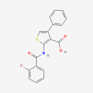 molecular formula C18H12FNO3S B5739790 2-[(2-fluorobenzoyl)amino]-4-phenyl-3-thiophenecarboxylic acid CAS No. 5897-48-3