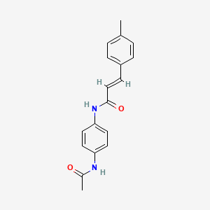 molecular formula C18H18N2O2 B5739792 N-[4-(acetylamino)phenyl]-3-(4-methylphenyl)acrylamide 