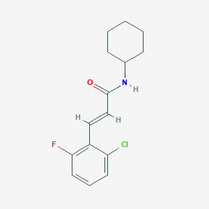 molecular formula C15H17ClFNO B5739803 3-(2-chloro-6-fluorophenyl)-N-cyclohexylacrylamide 