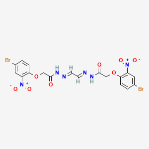 molecular formula C18H14Br2N6O8 B5739807 N',N''-1,2-ethanediylidenebis[2-(4-bromo-2-nitrophenoxy)acetohydrazide] 