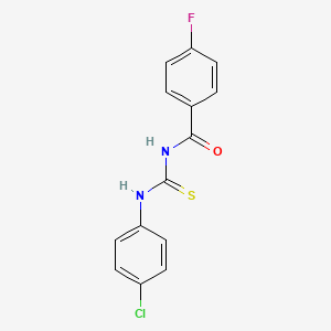molecular formula C14H10ClFN2OS B5739815 N-{[(4-chlorophenyl)amino]carbonothioyl}-4-fluorobenzamide CAS No. 6383-82-0