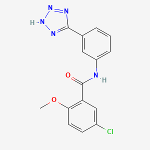 molecular formula C15H12ClN5O2 B5739834 5-chloro-2-methoxy-N-[3-(1H-tetrazol-5-yl)phenyl]benzamide 