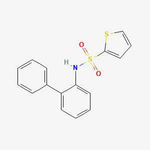 molecular formula C16H13NO2S2 B5739837 N-2-biphenylyl-2-thiophenesulfonamide 