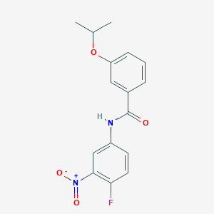 molecular formula C16H15FN2O4 B5739849 N-(4-fluoro-3-nitrophenyl)-3-isopropoxybenzamide 