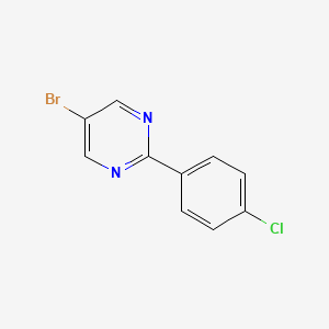molecular formula C10H6BrClN2 B573985 5-Bromo-2-(4-chlorophenyl)pyrimidine CAS No. 177727-15-0