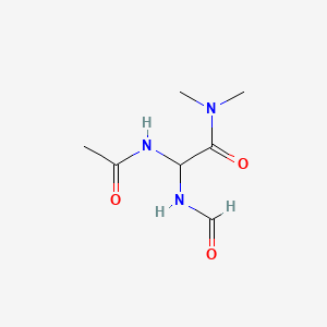 molecular formula C7H13N3O3 B573986 2-acetamido-2-formamido-N,N-dimethylacetamide CAS No. 176039-43-3