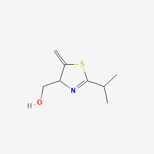 molecular formula C8H13NOS B573988 (5-methylidene-2-propan-2-yl-4H-1,3-thiazol-4-yl)methanol CAS No. 167710-16-9