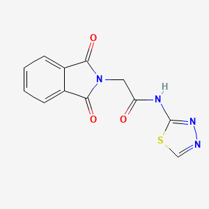 molecular formula C12H8N4O3S B5739880 2-(1,3-dioxo-1,3-dihydro-2H-isoindol-2-yl)-N-1,3,4-thiadiazol-2-ylacetamide 