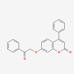 molecular formula C23H16O4 B5739889 7-(2-oxo-2-phenylethoxy)-4-phenyl-2H-chromen-2-one 
