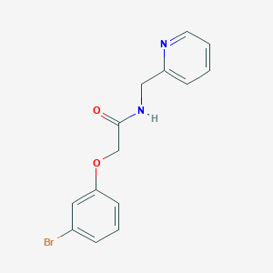 molecular formula C14H13BrN2O2 B5739890 2-(3-bromophenoxy)-N-(2-pyridinylmethyl)acetamide 