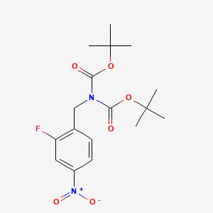 molecular formula C17H23FN2O6 B573990 N,N-DI-T-Boc-(2-fluoro-4-nitrophenyl)methanamine CAS No. 172349-08-5
