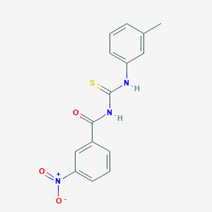 molecular formula C15H13N3O3S B5739909 N-{[(3-methylphenyl)amino]carbonothioyl}-3-nitrobenzamide 