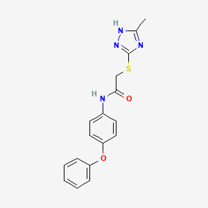 molecular formula C17H16N4O2S B5739949 2-[(5-methyl-4H-1,2,4-triazol-3-yl)thio]-N-(4-phenoxyphenyl)acetamide 