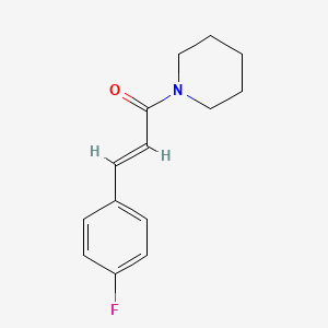 molecular formula C14H16FNO B5739957 1-[3-(4-fluorophenyl)acryloyl]piperidine 