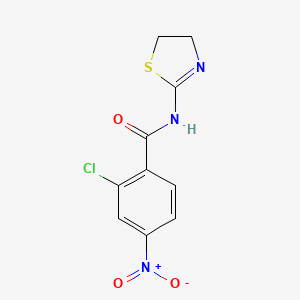 molecular formula C10H8ClN3O3S B5739961 2-chloro-N-(4,5-dihydro-1,3-thiazol-2-yl)-4-nitrobenzamide 