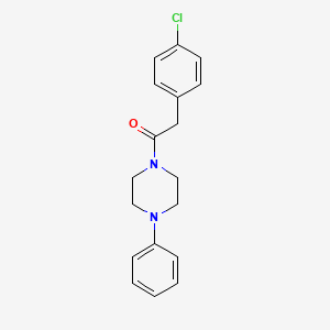 molecular formula C18H19ClN2O B5739973 1-[(4-chlorophenyl)acetyl]-4-phenylpiperazine 
