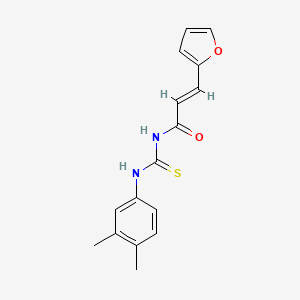 molecular formula C16H16N2O2S B5739977 N-{[(3,4-dimethylphenyl)amino]carbonothioyl}-3-(2-furyl)acrylamide 