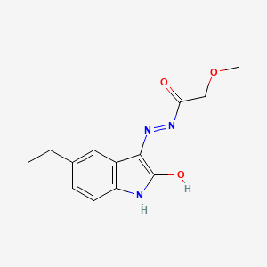 N'-(5-ethyl-2-oxo-1,2-dihydro-3H-indol-3-ylidene)-2-methoxyacetohydrazide