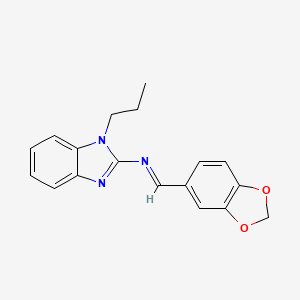 molecular formula C18H17N3O2 B5739997 N-(1,3-benzodioxol-5-ylmethylene)-1-propyl-1H-benzimidazol-2-amine 