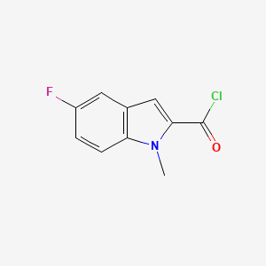 molecular formula C10H7ClFNO B574000 5-Fluoro-1-methyl-1h-indole-2-carbonyl chloride CAS No. 168201-49-8