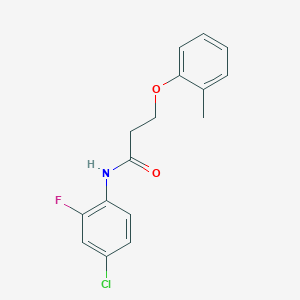 molecular formula C16H15ClFNO2 B5740003 N-(4-chloro-2-fluorophenyl)-3-(2-methylphenoxy)propanamide 