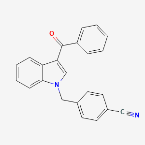 molecular formula C23H16N2O B5740018 4-[(3-benzoyl-1H-indol-1-yl)methyl]benzonitrile 