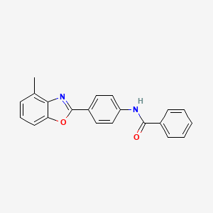 molecular formula C21H16N2O2 B5740031 N-[4-(4-methyl-1,3-benzoxazol-2-yl)phenyl]benzamide 