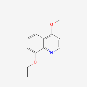 molecular formula C13H15NO2 B574005 4,8-Diethoxyquinoline CAS No. 161327-44-2