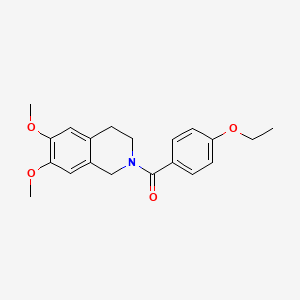 molecular formula C20H23NO4 B5740052 2-(4-ethoxybenzoyl)-6,7-dimethoxy-1,2,3,4-tetrahydroisoquinoline 