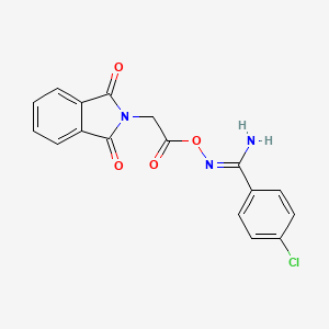 molecular formula C17H12ClN3O4 B5740068 4-chloro-N'-{[(1,3-dioxo-1,3-dihydro-2H-isoindol-2-yl)acetyl]oxy}benzenecarboximidamide 