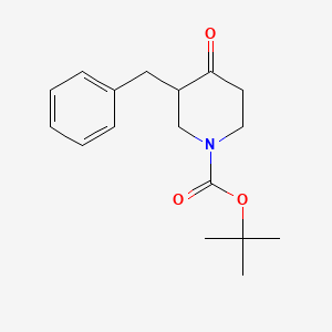 molecular formula C17H23NO3 B574010 tert-Butyl 3-benzyl-4-oxopiperidine-1-carboxylate CAS No. 193274-82-7