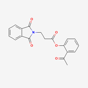 molecular formula C19H15NO5 B5740103 2-acetylphenyl 3-(1,3-dioxo-1,3-dihydro-2H-isoindol-2-yl)propanoate 