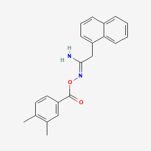 molecular formula C21H20N2O2 B5740106 N'-[(3,4-dimethylbenzoyl)oxy]-2-(1-naphthyl)ethanimidamide 