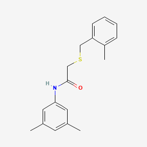 molecular formula C18H21NOS B5740128 N-(3,5-dimethylphenyl)-2-[(2-methylbenzyl)thio]acetamide CAS No. 425415-45-8