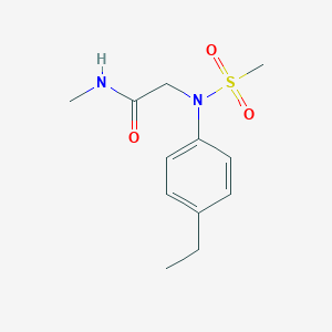 molecular formula C12H18N2O3S B5740136 N~2~-(4-ethylphenyl)-N~1~-methyl-N~2~-(methylsulfonyl)glycinamide 