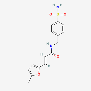 molecular formula C15H16N2O4S B5740147 N-[4-(aminosulfonyl)benzyl]-3-(5-methyl-2-furyl)acrylamide 
