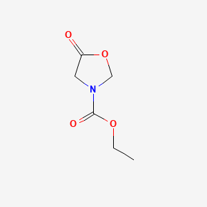 molecular formula C6H9NO4 B574016 Ethyl 5-oxooxazolidine-3-carboxylate CAS No. 183666-43-5